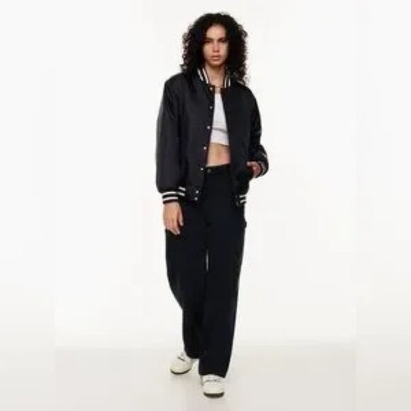 Aritzia TNA Stadium Bomber Jacket Black Size XS - Picture 13 of 13